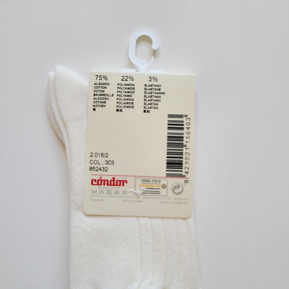 Condor Cream Ribbed Knee Socks - Picture 3 of 3